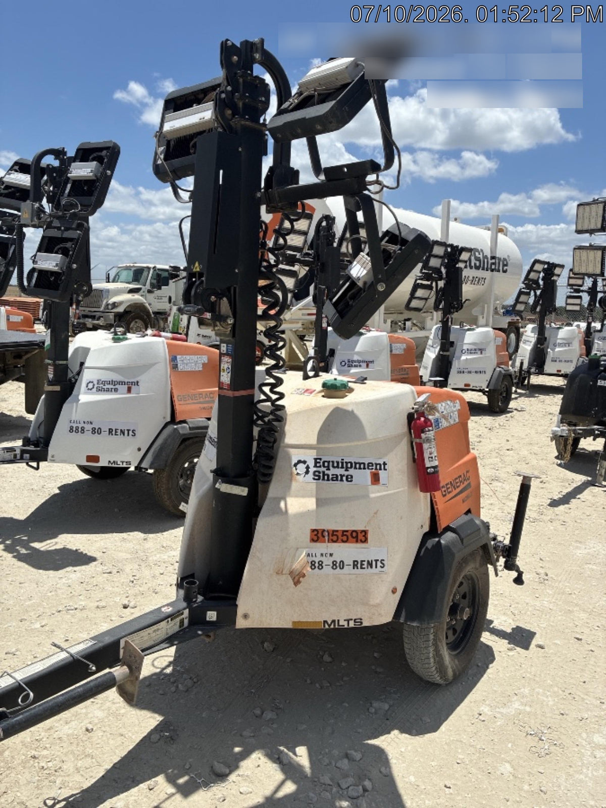 2024 Generac MLT2 Diesel, Flex Switch 120V Input, Powerzone Controller, 
(4) 320W LED Lights, 4kW Generator, 39.9 Gal Fuel Tank, 2" Ball, T3