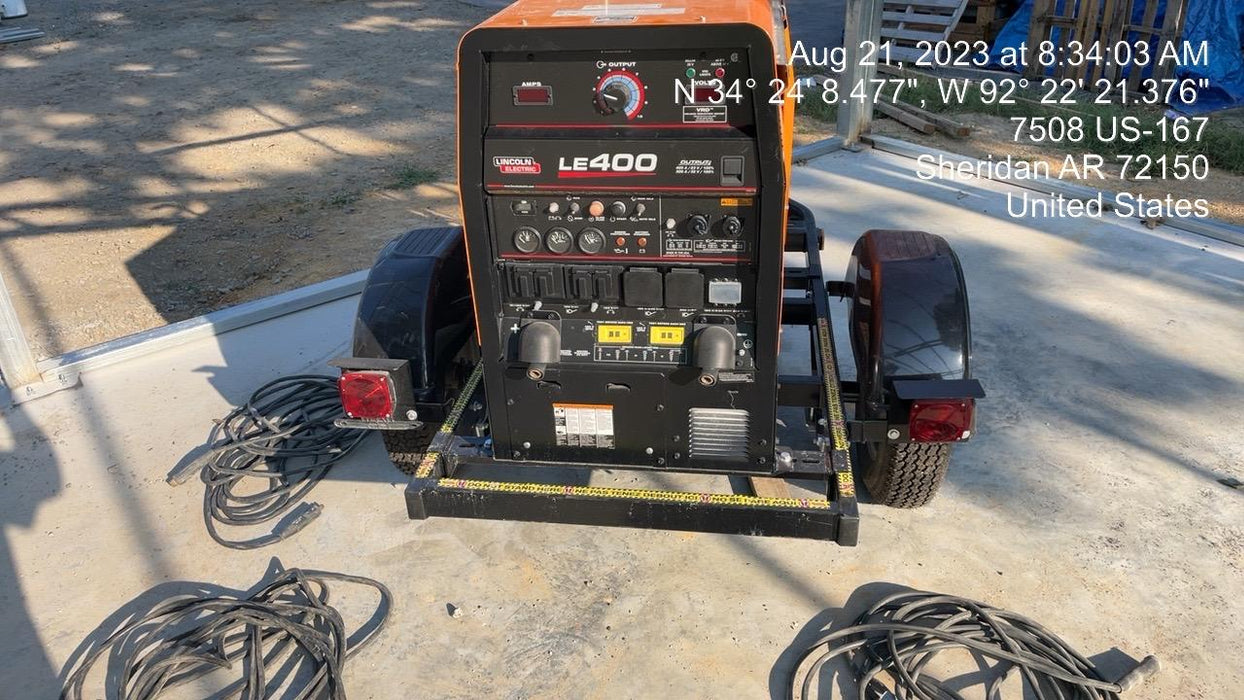 2022 Lincoln Electric LE400 Kubota V1505, Trlr, Cable Rack, Light Kit, ES Decals, T3