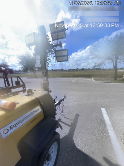 Allmand NLV3GR (4) LED Light Fixture 350W, 23' Vertical Mast, 3kW Prime, Towable, Deep Sea L401, Leveling Jacks, Yanmar T4F 5.8hp