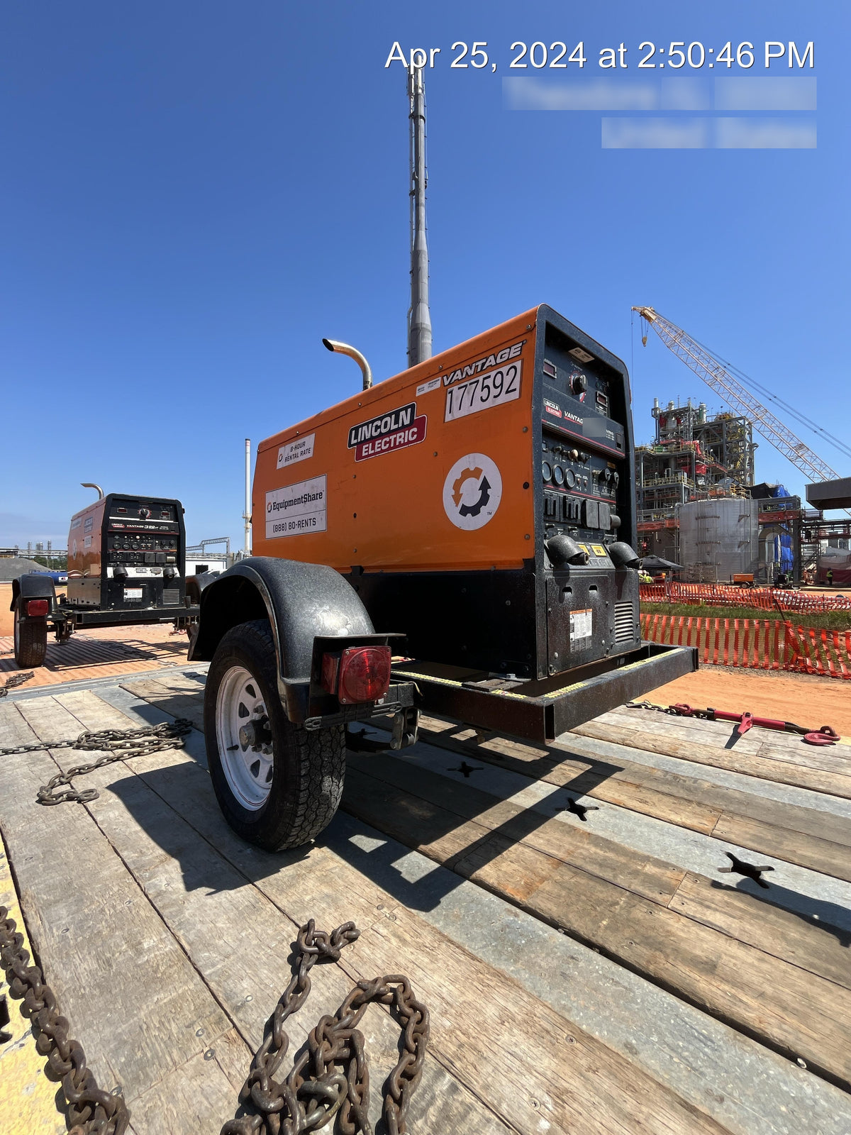 2021 Lincoln Electric Vantage 322 Vantage 322 Ready Pak 3 w/ Decals, ORANGE (includes trailer, cable rack, fender light kit) NO Telematics