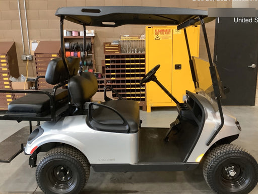 2022 Ez-Go VALOR 4 GAS EFI, PLATINUM, 
REAR SEAT KIT, ROOF, SPLIT TINTED WINDSHIELD