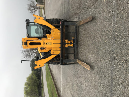 2019 JCB 510-56 74 HP w/CAB/HVAC, Beacon, Worklights, Aux Hydraulics, Solid Tires 66" Carriage/60" Forks