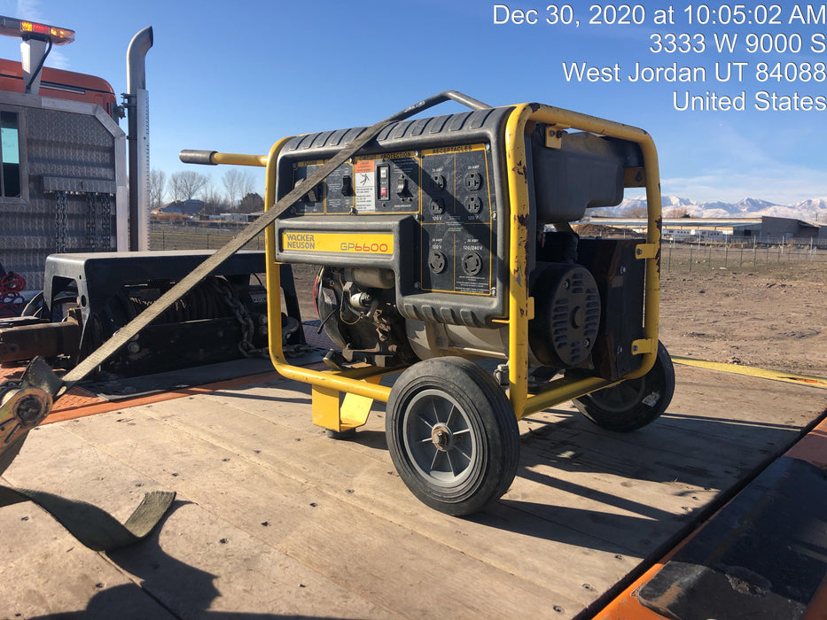 2018 Wacker Neuson GP6600A Wacker Neuson GP6600A Generator w/Wheel Kit