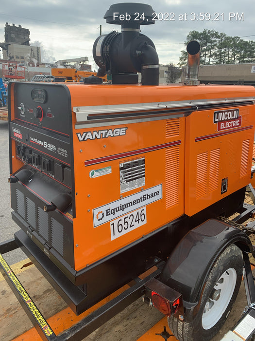 2021 Lincoln Electric Vantage 549X Ready Pak 3, ORANGE (includes trailer, cable rack, fender light kit)