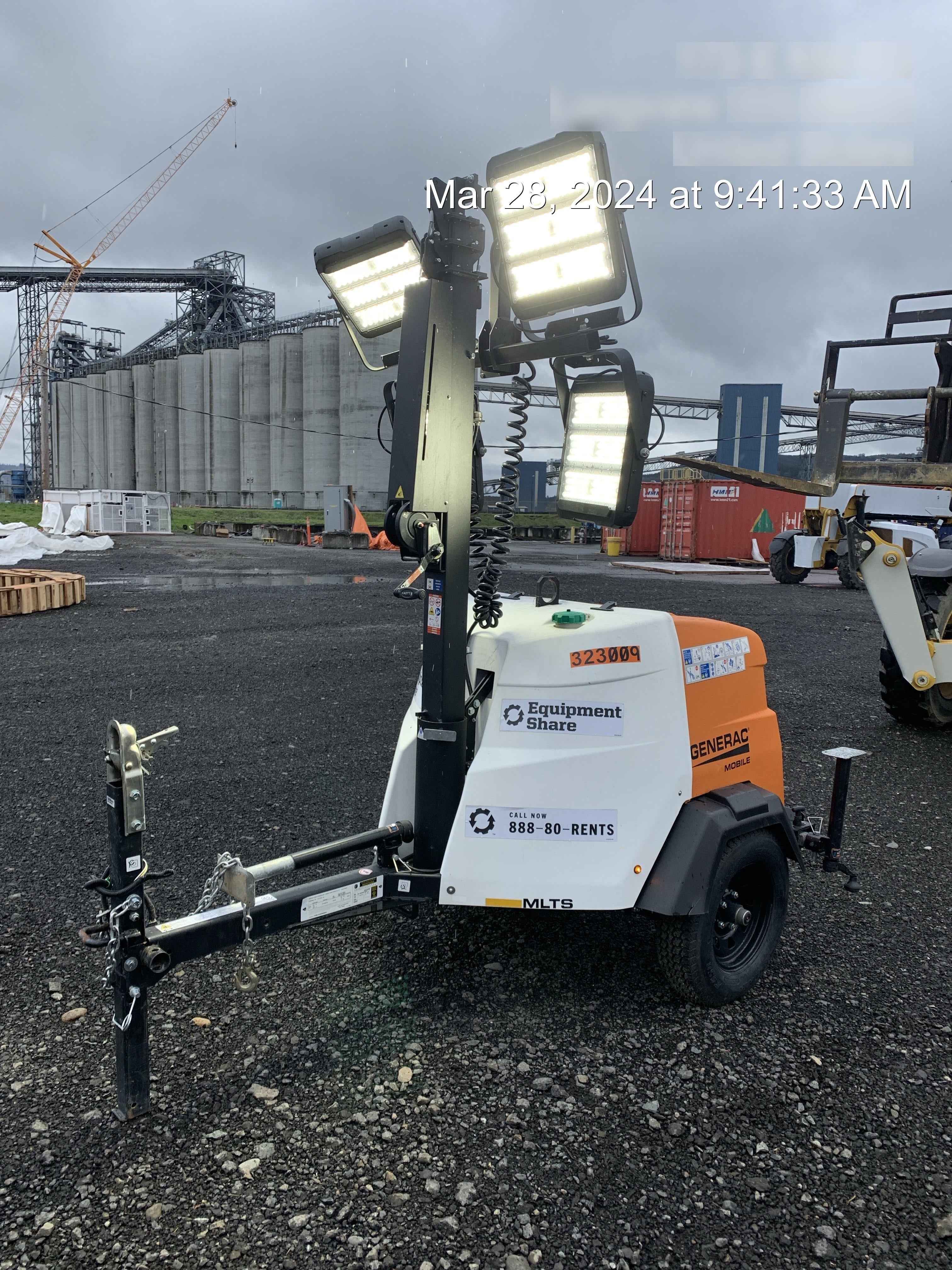 2023 Generac MLT2 Diesel, Flex Switch 120V Input, Powerzone Controller, (4) 320W LED Lights, 4kW Generator, 39.9 Gal Fuel Tank, 2" Ball, T3