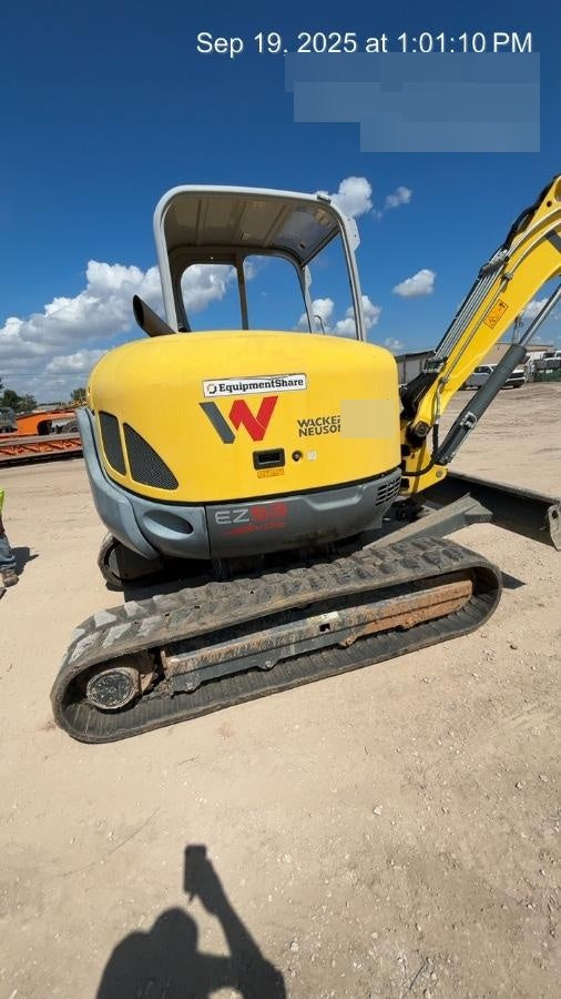 Wacker Neuson EZ53 Open ROPS, Rubber Tracks, Long Dipperstick, T4, Bucket