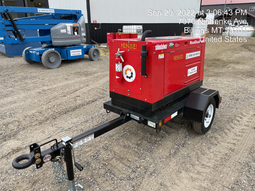 2022 Shindaiwa DGW400MDL Kubota D902 Engine, 23 HP, Dual Op Welder, Wire, Arc, Droop Stick, Tig, and CC Stick Functionality, Simulphase, 3 Phase and 1 Phase Gen Output, Single Axle NB Trlr, Slr Trckl Chrg 12V 12W, Fire Ext