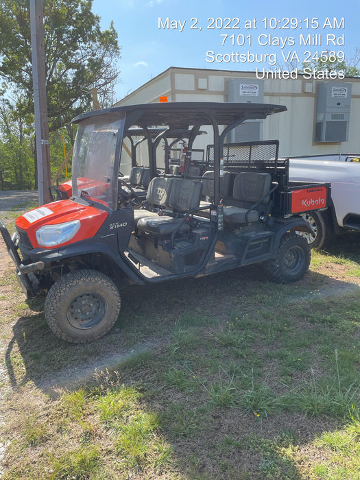 2021 Kubota RTV-X1140W-H Plastic Canopy, Windshield Acrylic Clear, LED Strobe Light, Wire Harness Kit, Back up Alarm