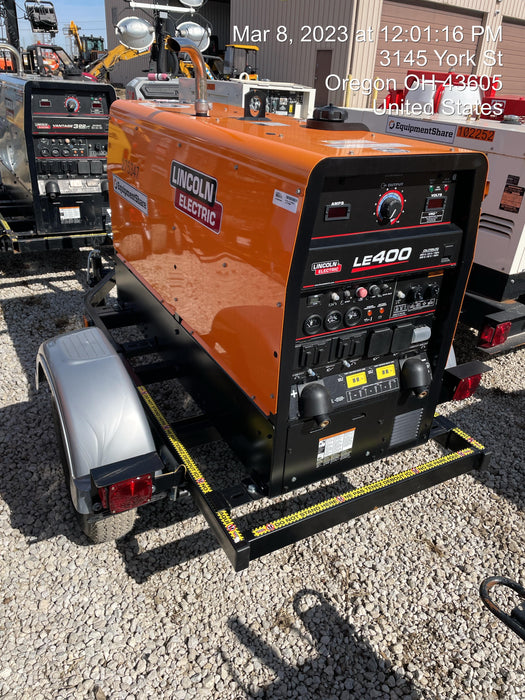 2022 Lincoln Electric LE400 Kubota V1505, Trlr, Cable Rack, Light Kit, ES Decals, T3