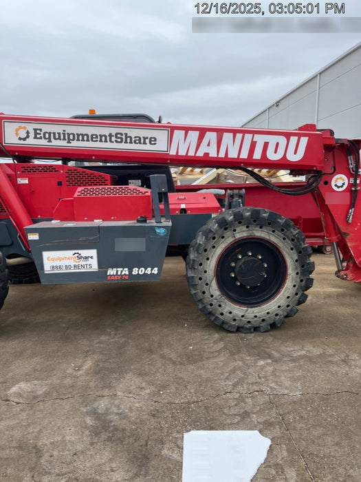 2018 Manitou MTA8044 MTA 8044 - 74 HP T4, Canopy, Worklights/Strobe, Beacon, 66" Carriage, 48" Forks, Solid Tires, Lift Hook, Aux Hydraulics