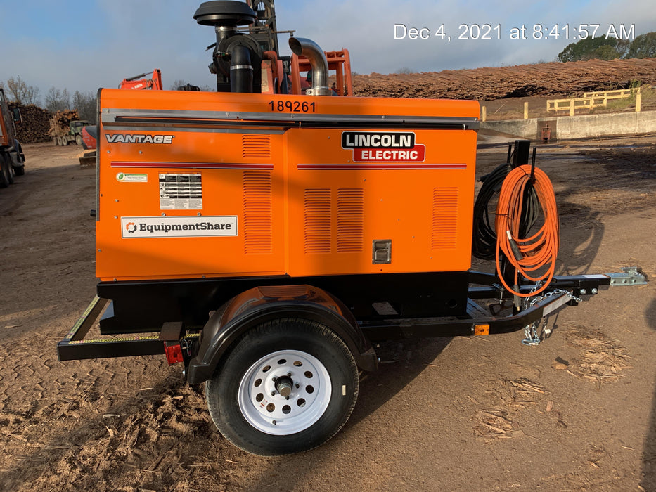 2021 Lincoln Electric Vantage 549X Ready Pak 3, ORANGE (includes trailer, cable rack, fender light kit)