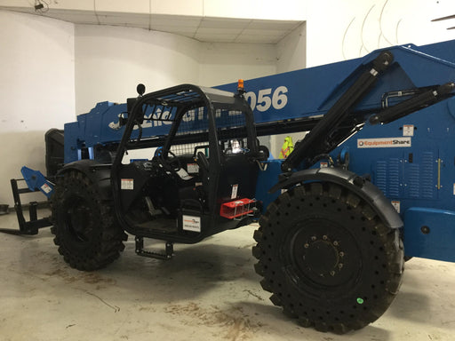 2018 Genie GTH-1056 Genie GTH-1056 w/Open ROPS, Solid Tires, Work Light/Beacon, 60" Carriage and Forks