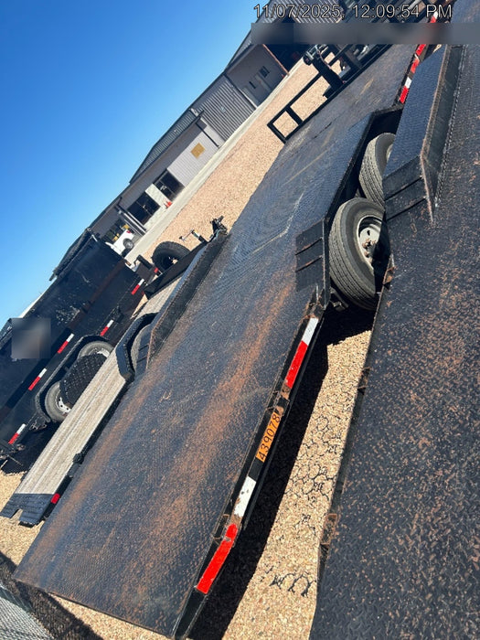 2024 TEXAS PRIDE TRAILERS 21' Lowboy Gravity Tilt Bed 14K Bumper Pull Trailer