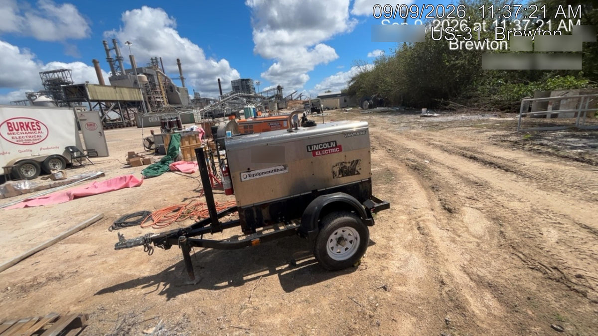 2019 Lincoln Electric Vantage 322 Lincoln Vantage 322 Welder w/Trailer, Light Kit, Cable Rack