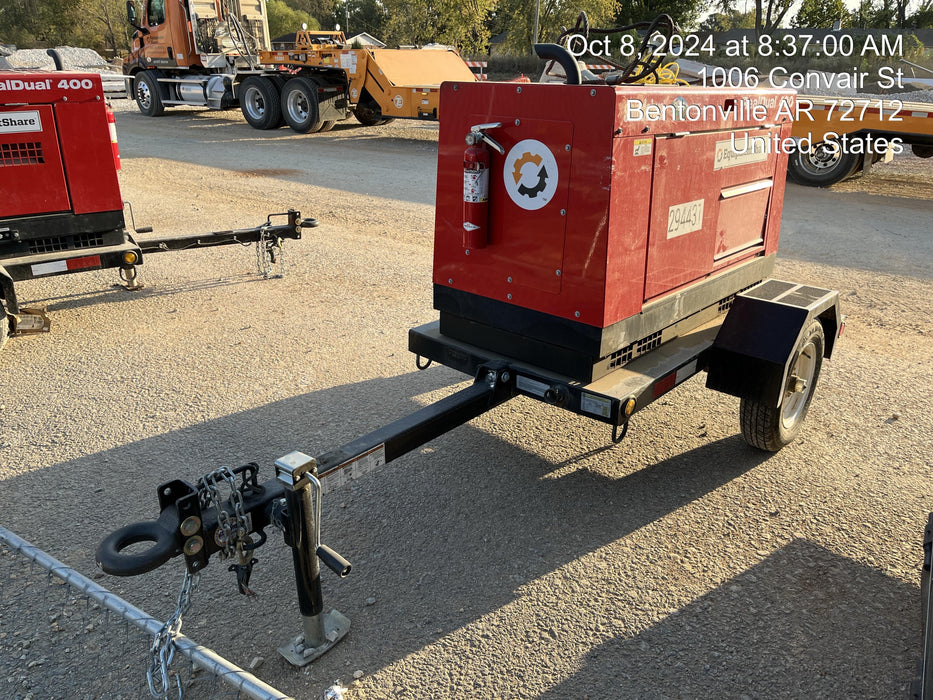 2023 Shindaiwa DGW400MDL Kubota D902 Engine, 23 HP, Dual Op Welder, Wire, Arc, Droop Stick, Tig, and CC Stick Functionality, Simulphase, 3 Phase and 1 Phase Gen Output, Single Axle NB Trlr, Slr Trckl Chrg 12V 12W, Fire Ext