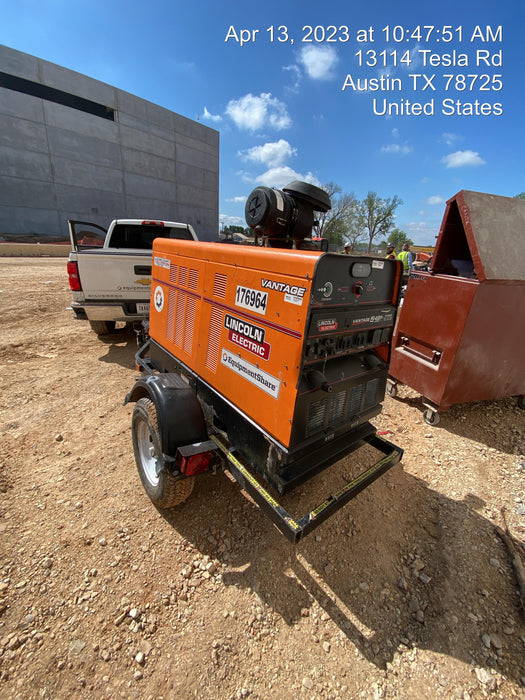 2021 Lincoln Electric Vantage 549X Ready Pak 3, ORANGE (includes trailer, cable rack, fender light kit)