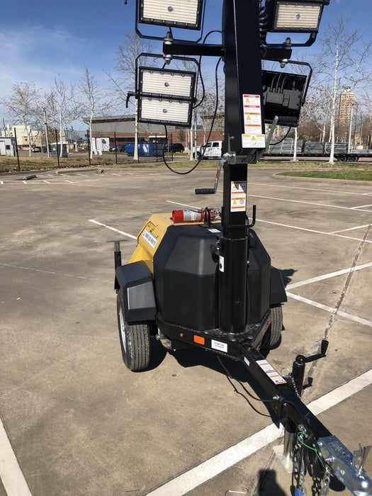 2022 Allmand NLV3GR (4) LED Light Fixture 350W, 23' Vertical Mast, 3kW Prime, Towable, Deep Sea L401, Leveling Jacks, Yanmar T4F 5.8hp