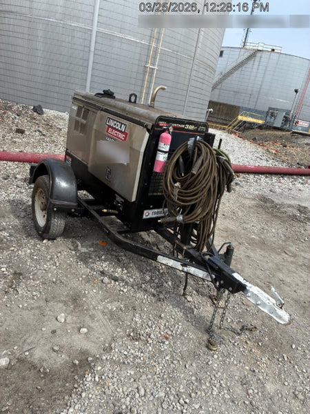 2019 Lincoln Electric Vantage 322 Ready-Pak 3, Two Wheel Trailer, Fender and Light Kit, Cable Rack