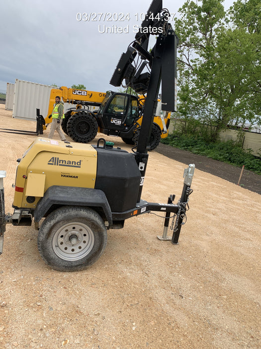 2022 Allmand NLV3GR (4) LED Light Fixture 350W, 23' Vertical Mast, 3kW Prime, Towable, ES Decals, T3