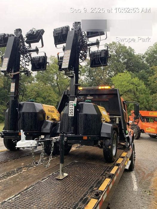 2022 Allmand NLV3GR (4) LED Light Fixture 350W, 23' Vertical Mast, 3kW Prime, Towable, ES Decals, T3