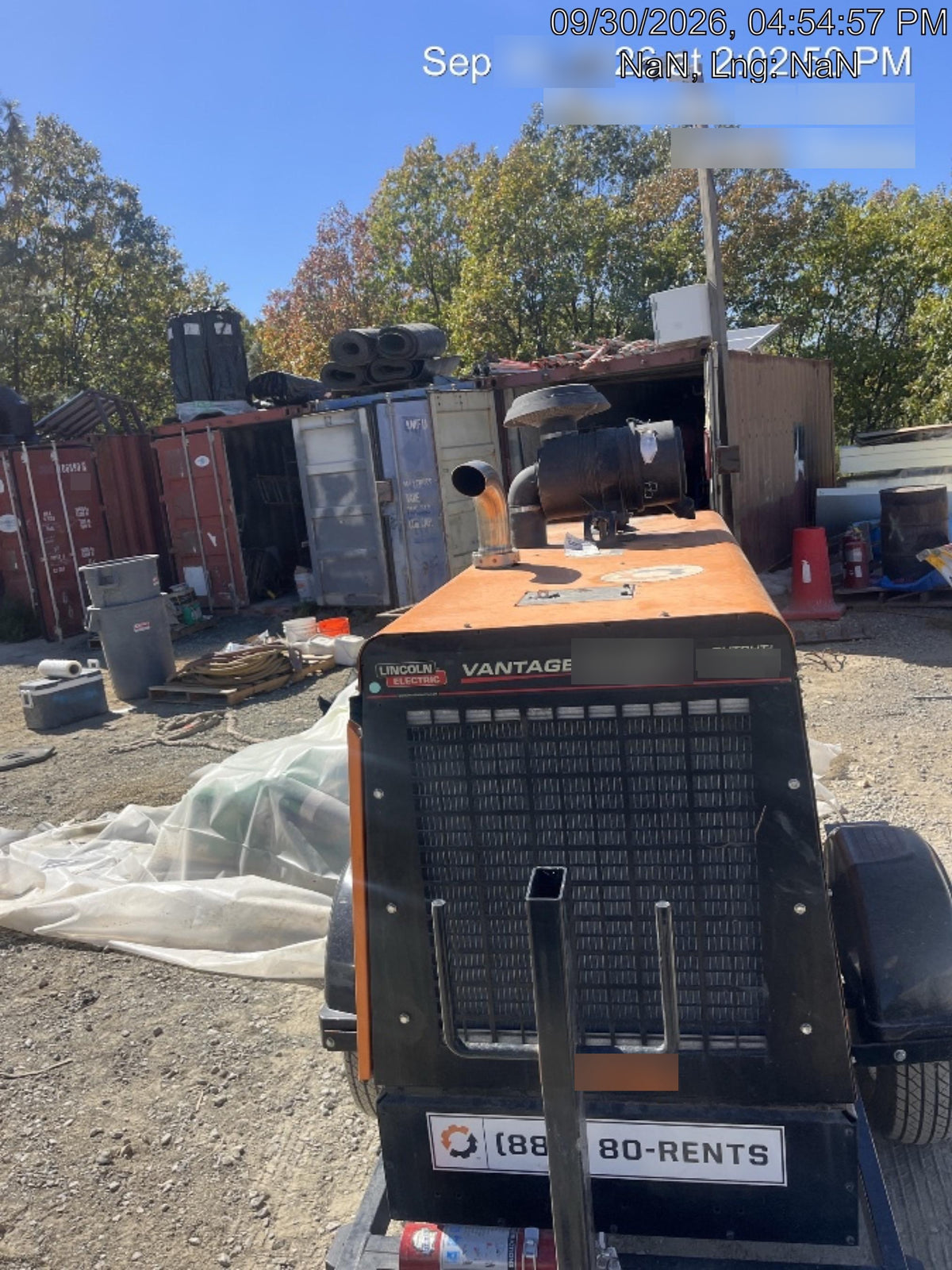 2021 Lincoln Electric Vantage 549X Ready Pak 3, ORANGE (includes trailer, cable rack, fender light kit)