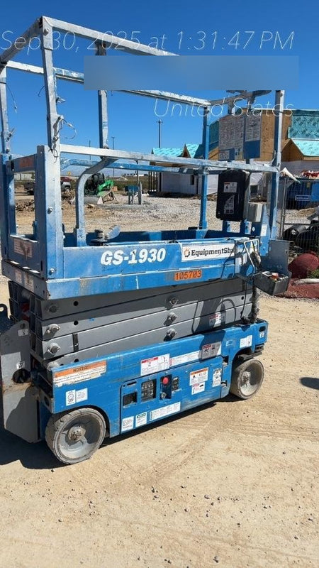 2020 Genie GS-1930 Solid Non Marking Tires, Beacon, Folding rails with half height swing gate