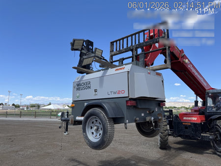 2022 Wacker Neuson LTW20Z1 Isuzu Dsl. Engine, 23' Mast, (4) 300W LED Lights, CWK, Programmable Dawn to Dusk, 360 Deg. Rotation, 57 Gal. Tank, Trailer Mounted