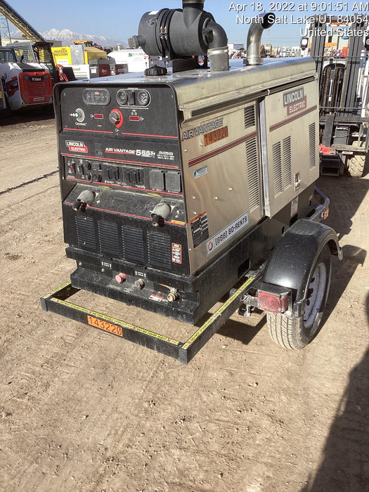 2021 Lincoln Electric Air Vantage 566 Air Vantage 566X Ready Pak 3 (includes trailer, cable rack, fender light kit); no telematics