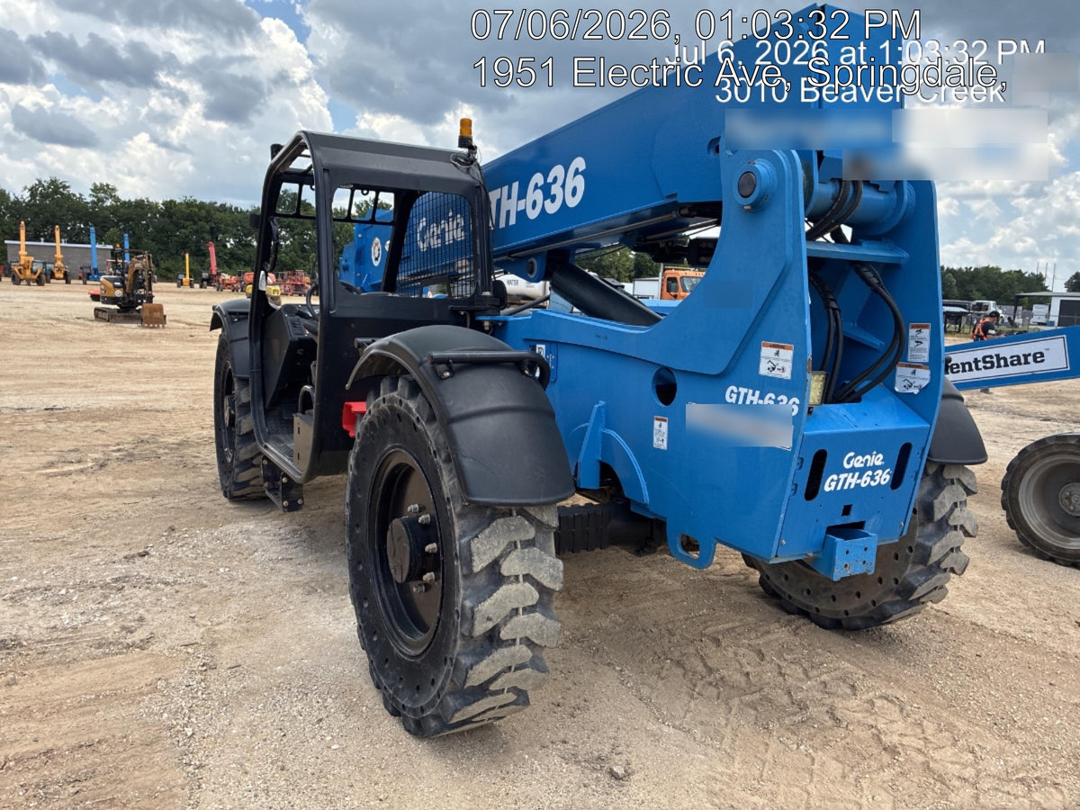 2018 Genie GTH-636 Genie GTH-636 w/Open ROPS, Work Lights, Solid Tires, RH Cab Mesh, Beacon, 48" Carriage and Forks