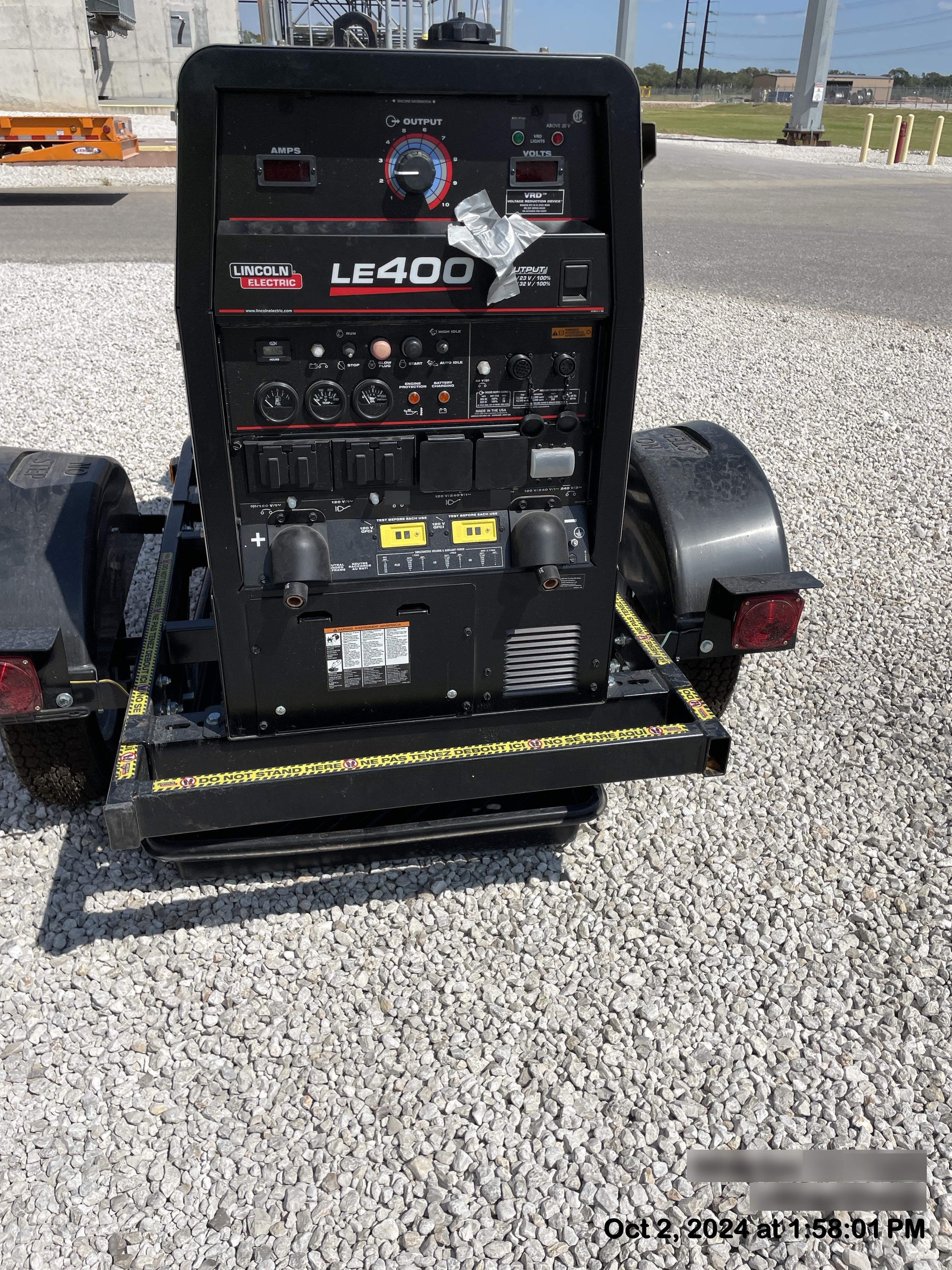 2024 Lincoln Electric LE400 Kubota V1505, Trlr, Cable Rack, Light Kit, ES Decals, T3