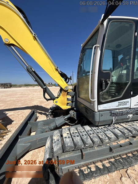 2019 Wacker Neuson ET90 Enclosed Cab, Hybrid Tracks, Long Dipperstick, T4, Hydraulic Thumb w/Manual QC, Buckets: 18/24/36"