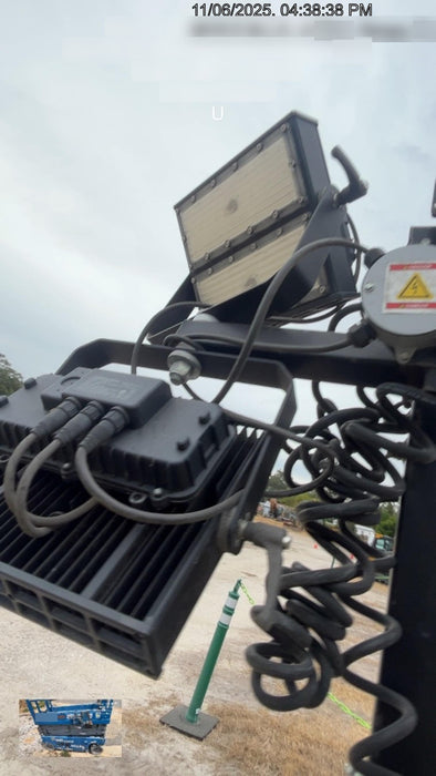 2022 Allmand NLV3GR (4) LED Light Fixture 350W, 23' Vertical Mast, 3kW Prime, Towable, Deep Sea L401, Leveling Jacks, Yanmar T4F 5.8hp