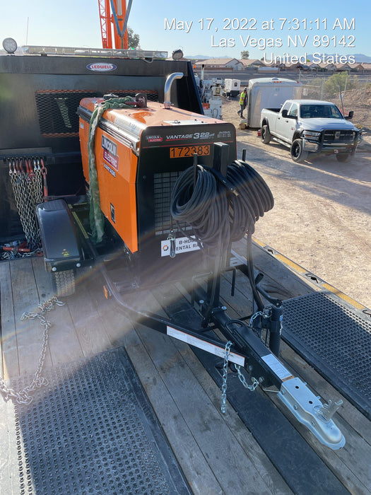 2021 Lincoln Electric Vantage 322 Vantage 322 Ready Pak 3 w/ Decals, ORANGE (includes trailer, cable rack, fender light kit) NO Telematics