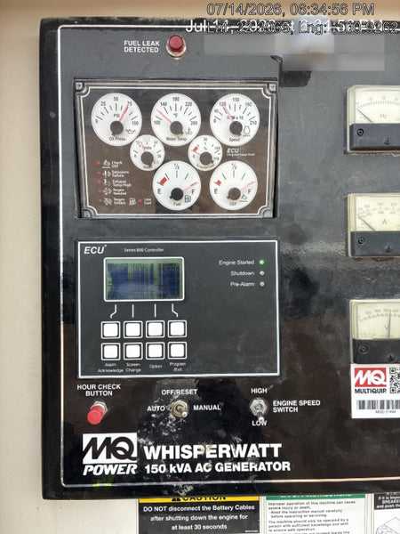 2019 MULTIQUIP DCA150SSJU4F2