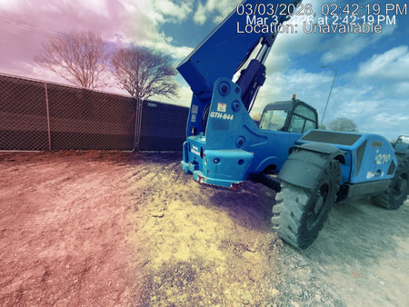 2018 Genie GTH-844 Genie GTH-844 w/Enclosed Cab w/HVAC, Work Lights, Solid Tires, Beacon, 60" Carriage and Forks