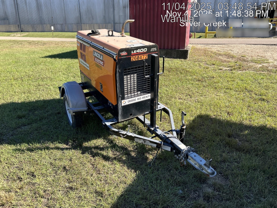 2022 Lincoln Electric LE400 Kubota V1505, Trlr, Cable Rack, Light Kit, ES Decals, T3