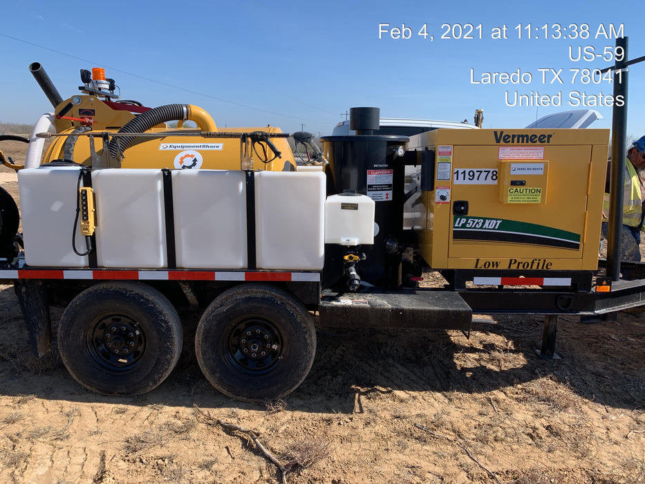 2020 Vac-Tron LP573XDT 24 HP Kohler Diesel Engine (Tier 4 Final), Includes 500 Gallon Debris Tank w/ Hydraulic Tilt, two (2) 100 Gallon Water Tanks, Low Profile Torsion Axles (12,000 GVWR), Manual Jack