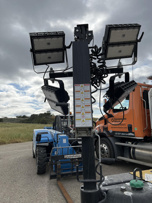 2022 Allmand NLV3GR (4) LED Light Fixture 350W, 23' Vertical Mast, 3kW Prime, Towable, ES Decals, T3