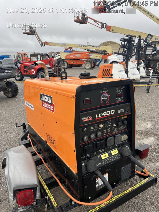 2023 Lincoln Electric LE400 Kubota V1505, Trlr, Cable Rack, Light Kit, ES Decals, T3