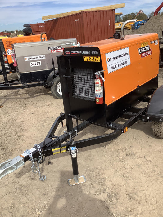 2021 Lincoln Electric Vantage 322 Vantage 322 Ready Pak 3 w/ Decals, ORANGE (includes trailer, cable rack, fender light kit) NO Telematics