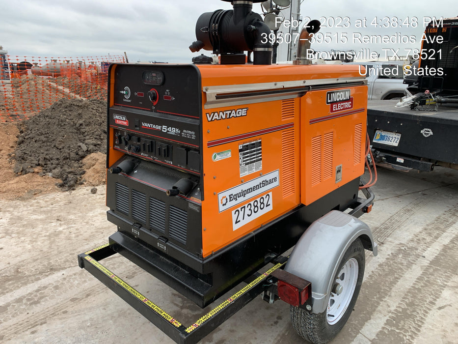 2022 Lincoln Electric Vantage 549X Crosslink Technology, Trailer Mounted, ES Decals, T3