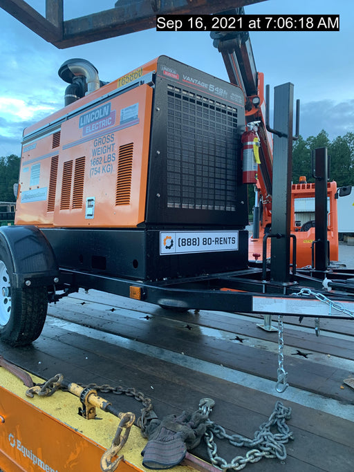 2021 Lincoln Electric Vantage 549X Ready Pak 3, ORANGE (includes trailer, cable rack, fender light kit)