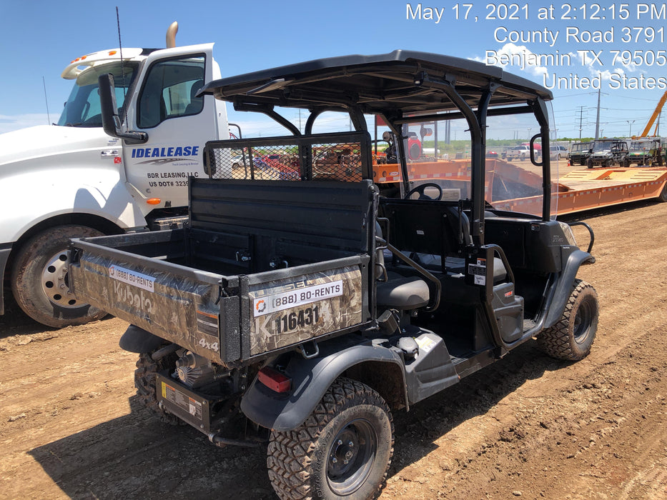 2020 Kubota RTV-X1140 CAMO, CANOPY, STROBE, BACK UP ALARM, WINDSHIELD, FIRE EXT