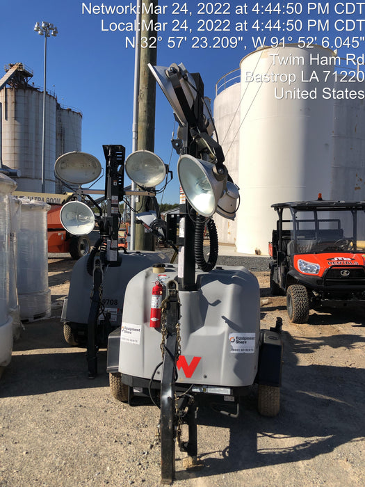 2019 Wacker Neuson LTV6L-MH Wacker Neuson LTV6L Mobile Light Tower w/Fuel Level Sensor Installed
