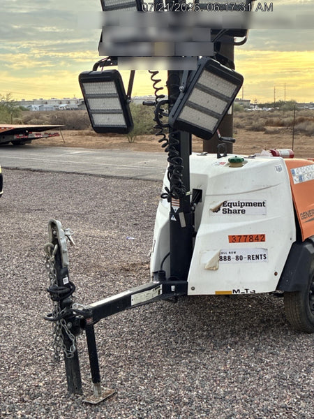 2023 Generac MLT2 Diesel, Flex Switch 120V Input, Powerzone Controller, 
(4) 320W LED Lights, 4kW Generator, 39.9 Gal Fuel Tank, 2" Ball, T3