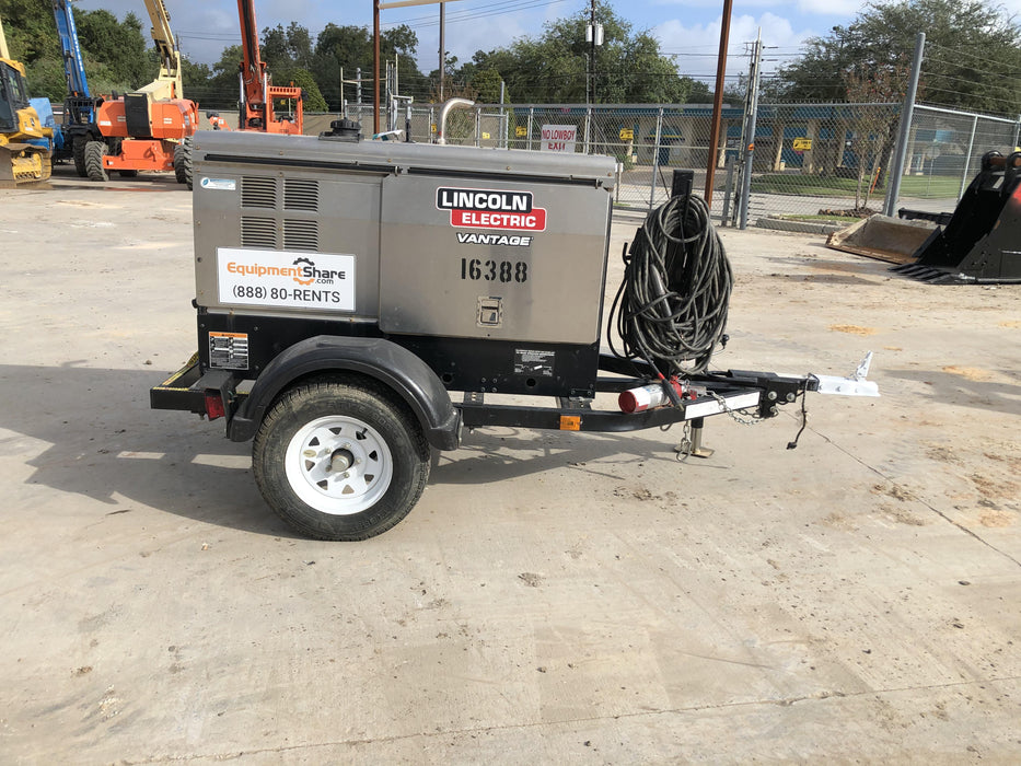 2018 Lincoln Electric Vantage 322 Lincoln Vantage 322 Welder Ready Pak 3 - Vantage 322, Trailer, Fender and light kit, Cable rack