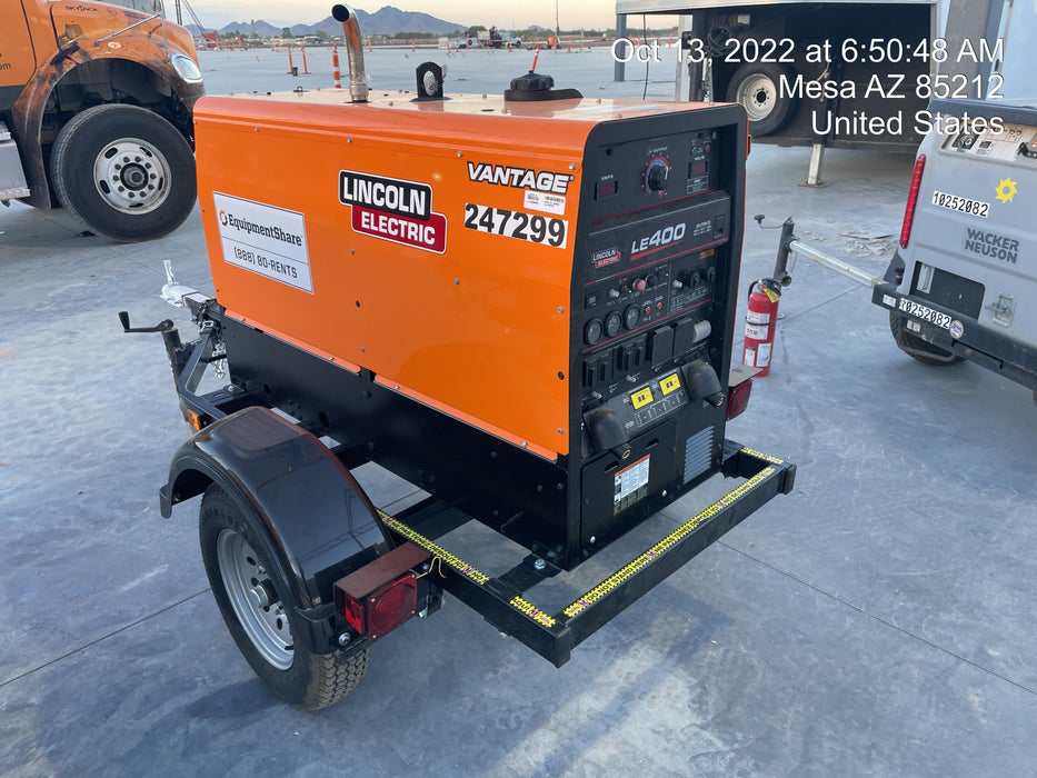 2022 Lincoln Electric LE400 Kubota V1505, Trlr, Cable Rack, Light Kit, ES Decals, T3