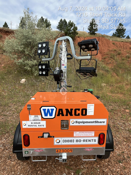 2024 Wanco WLTT-4MM4K Diesel, Deep Sea Controller, Shore Power Plug, Auto Start, (4) 350W LED Floodlights, 4kW Generator, 60 Gal Fuel Tank, 2" Ball, T3