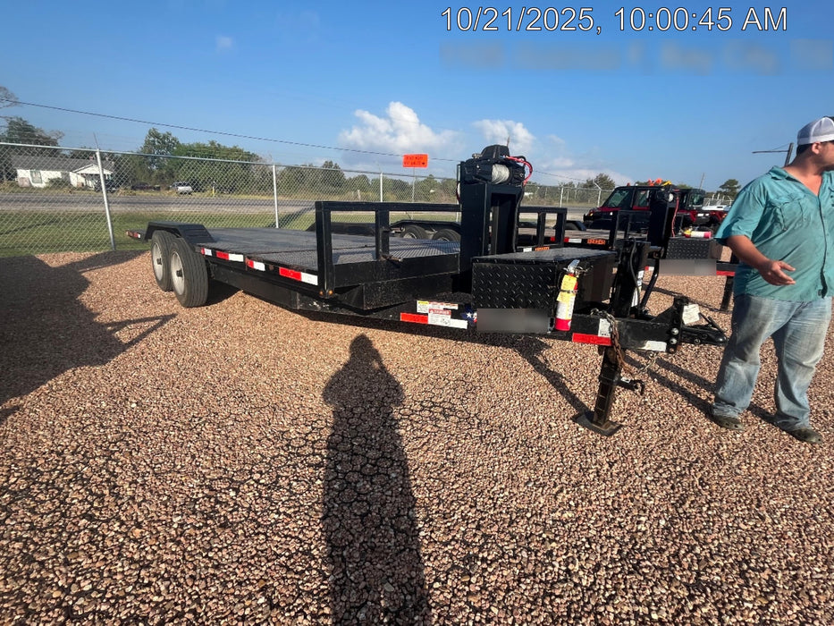 2024 TEXAS PRIDE TRAILERS 21' Lowboy Gravity Tilt Bed 14K Bumper Pull Trailer