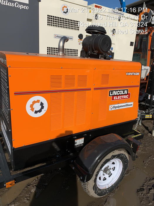 2021 Lincoln Electric Vantage 549X Ready Pak 3, ORANGE (includes trailer, cable rack, fender light kit)